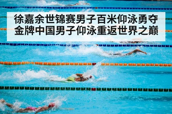 徐嘉余世锦赛男子百米仰泳勇夺金牌中国男子仰泳重返世界之巅